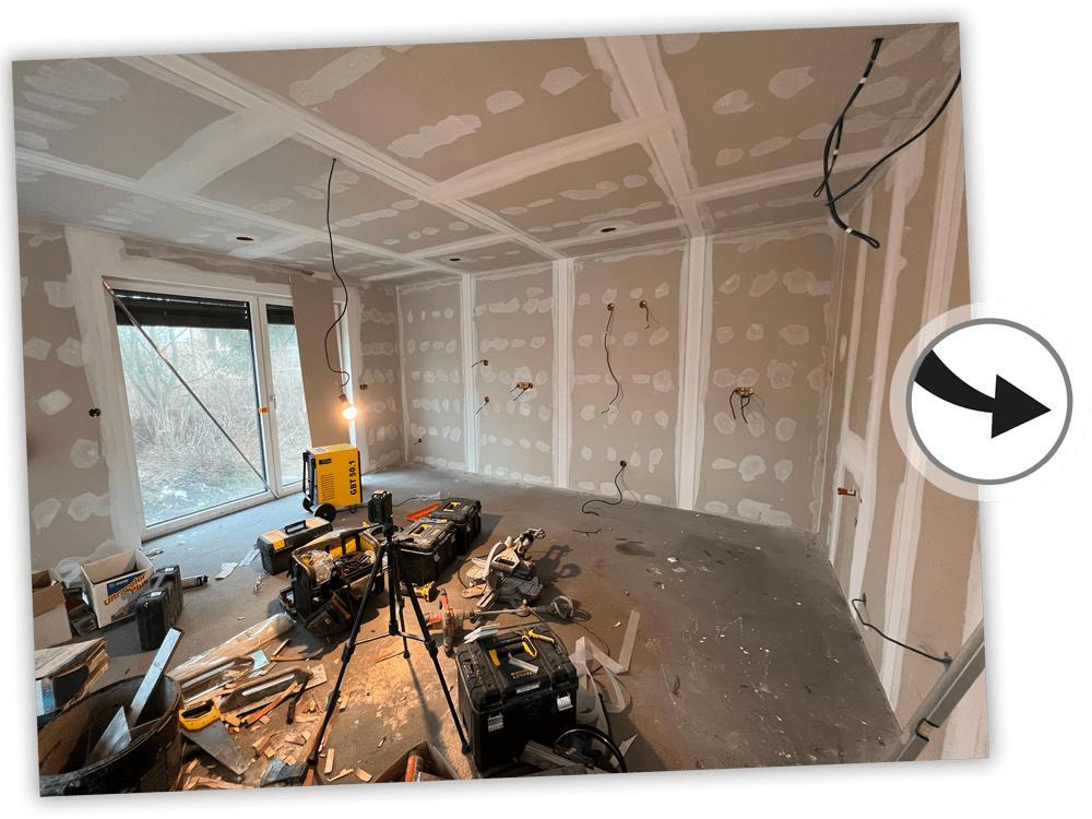 interiér dřevostavby