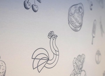 tapeta strukturovana s potiskem