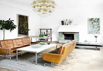 Funkcionalistický interiér. obývací pokoj