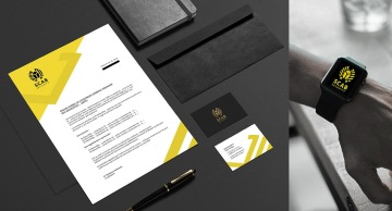 stationery black design